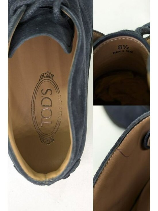 Tod\'s Men’s Blue Suede Desert Round Toe Ankle Boots Size 9.5 (MSRP $775) main image 6